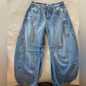 We The Free Good Luck Mid-Rise Barrel Jean